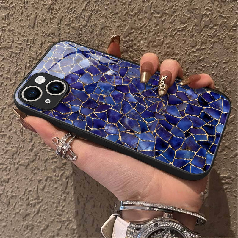 "Mosaic Reverie" Comics Sapphire iPhone Case – Glossy Finish