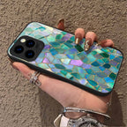 "Mosaic Reverie" Forest Gemstone iPhone Case – Glossy Finish