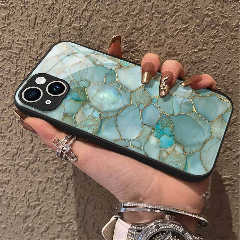 "Mosaic Reverie" Frozen Opal iPhone Case – Glossy Finish