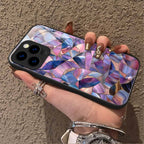 "Mosaic Reverie" Lavender Night iPhone Case – Glossy Finish