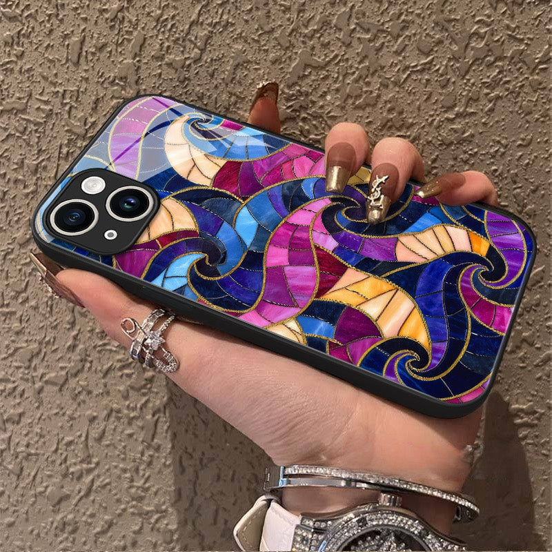 "Mosaic Reverie" Magic Swirl iPhone Case – Glossy Finish
