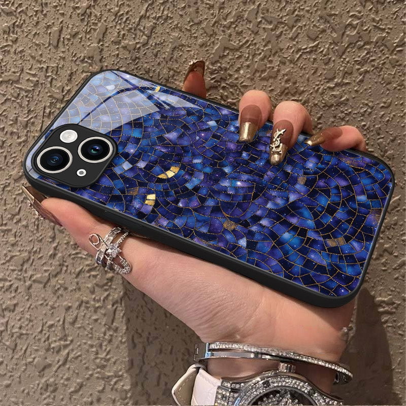 "Mosaic Reverie" Nightfall Prism iPhone Case – Glossy Finish