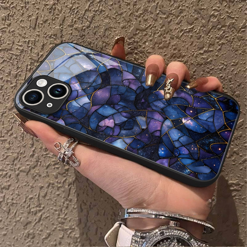 "Mosaic Reverie" Ocean Abyss iPhone Case – Glossy Finish