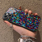 "Mosaic Reverie" Pixel Carnival iPhone Case – Glossy Finish