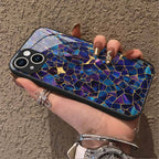 "Mosaic Reverie" Starry Raven iPhone Case – Glossy Finish