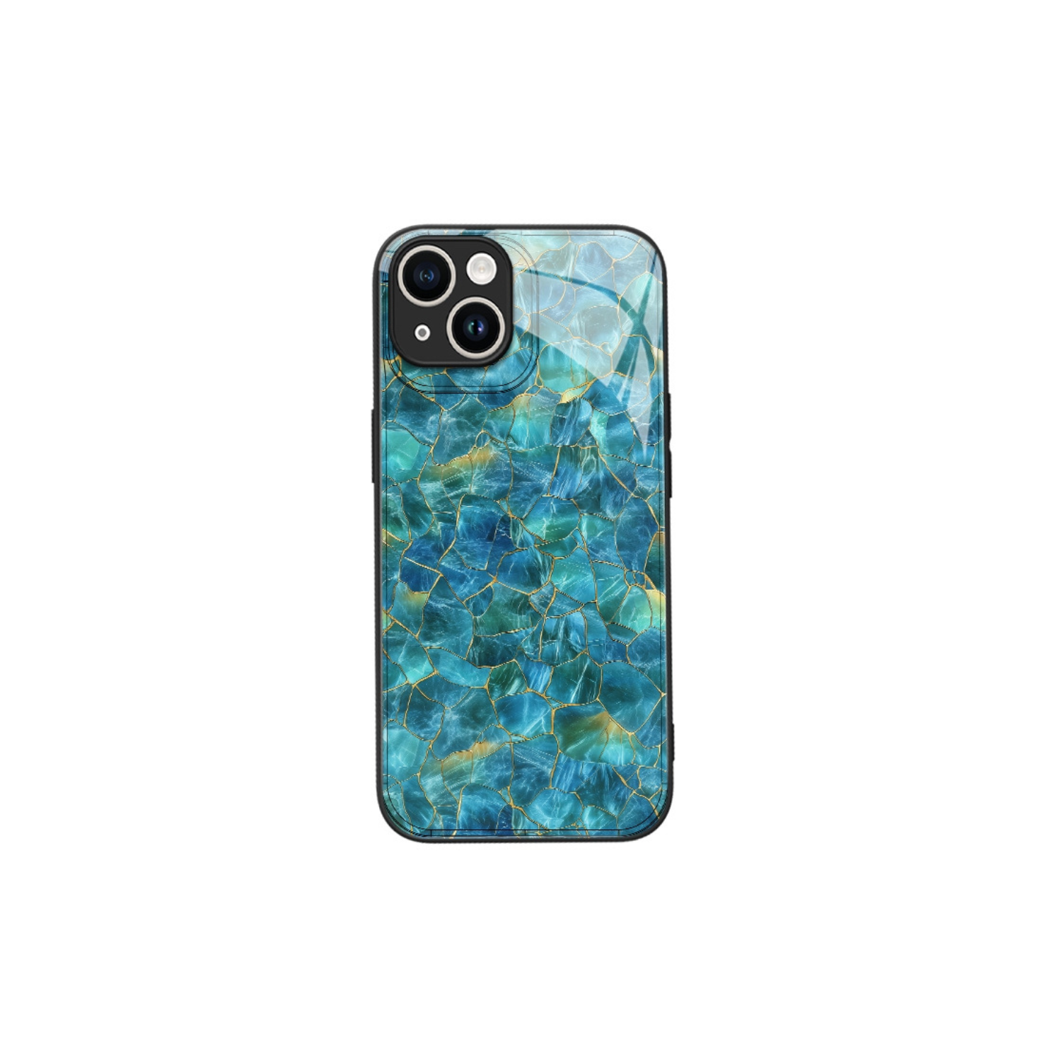 Glossy Glass-Texture iPhone Case – Scratch-Resistant, Shock-Absorbing TPU Bumper