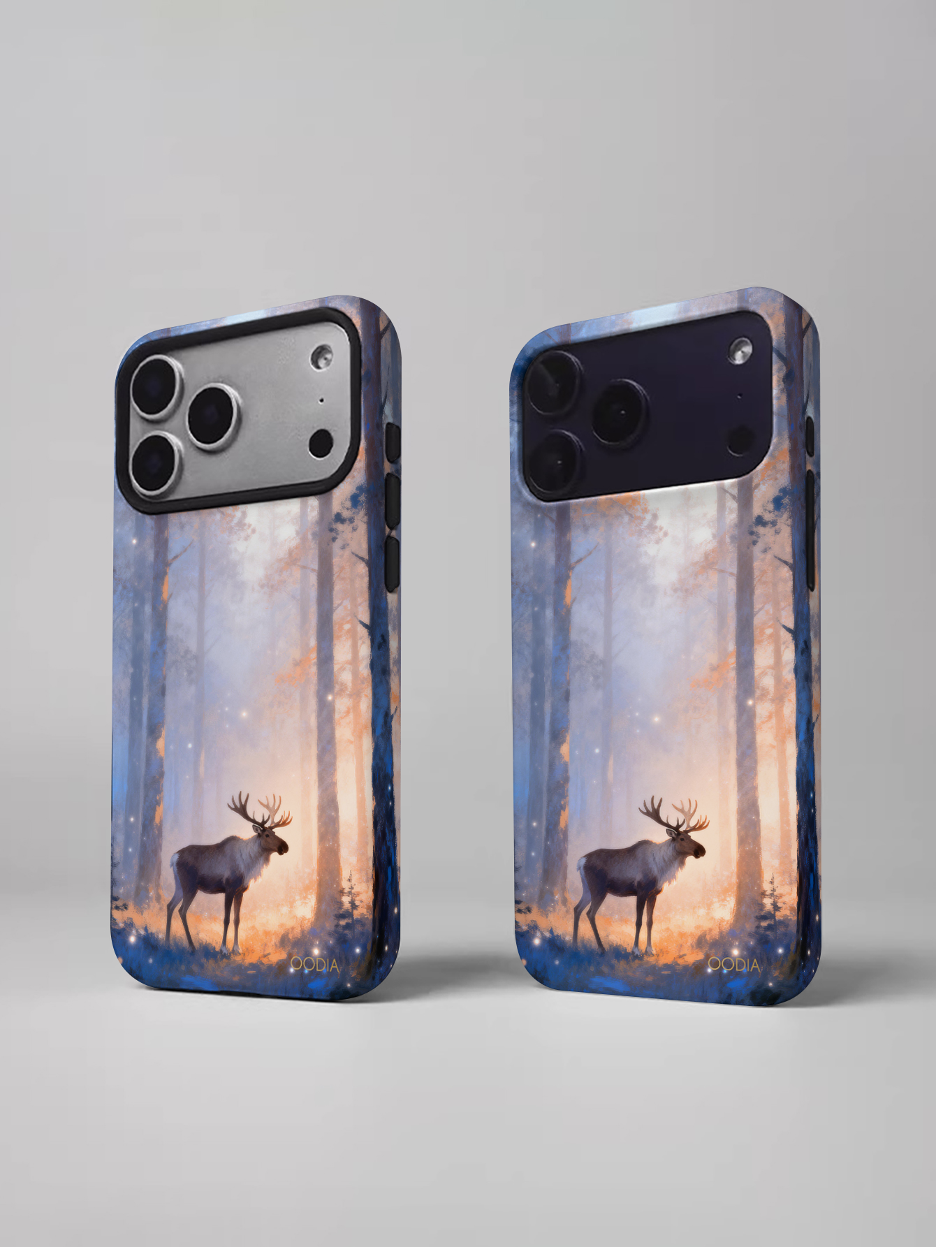 "Finnish Nature Tales" Arctic Reindeer Light iPhone Case