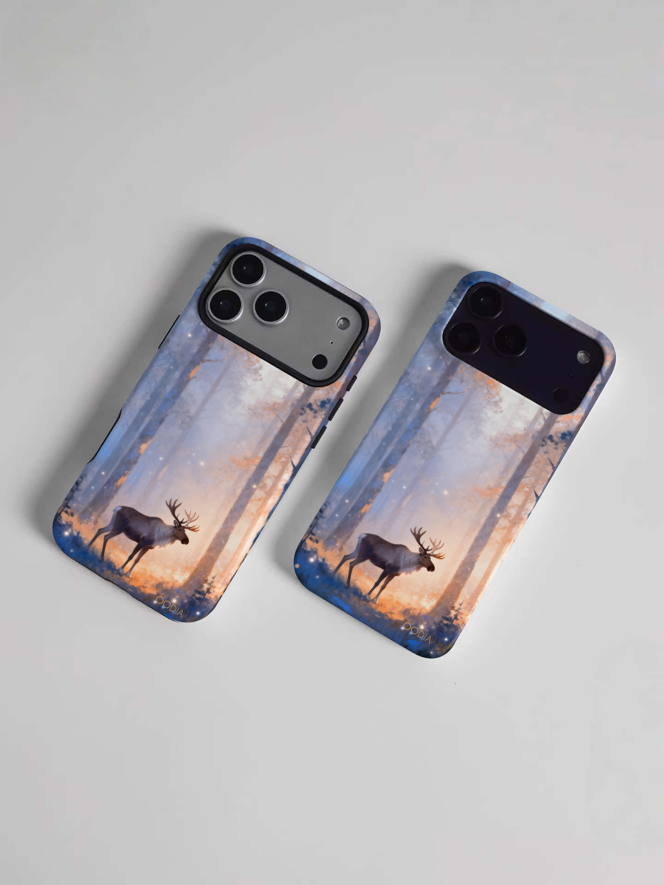 "Finnish Nature Tales" Arctic Reindeer Light iPhone Case