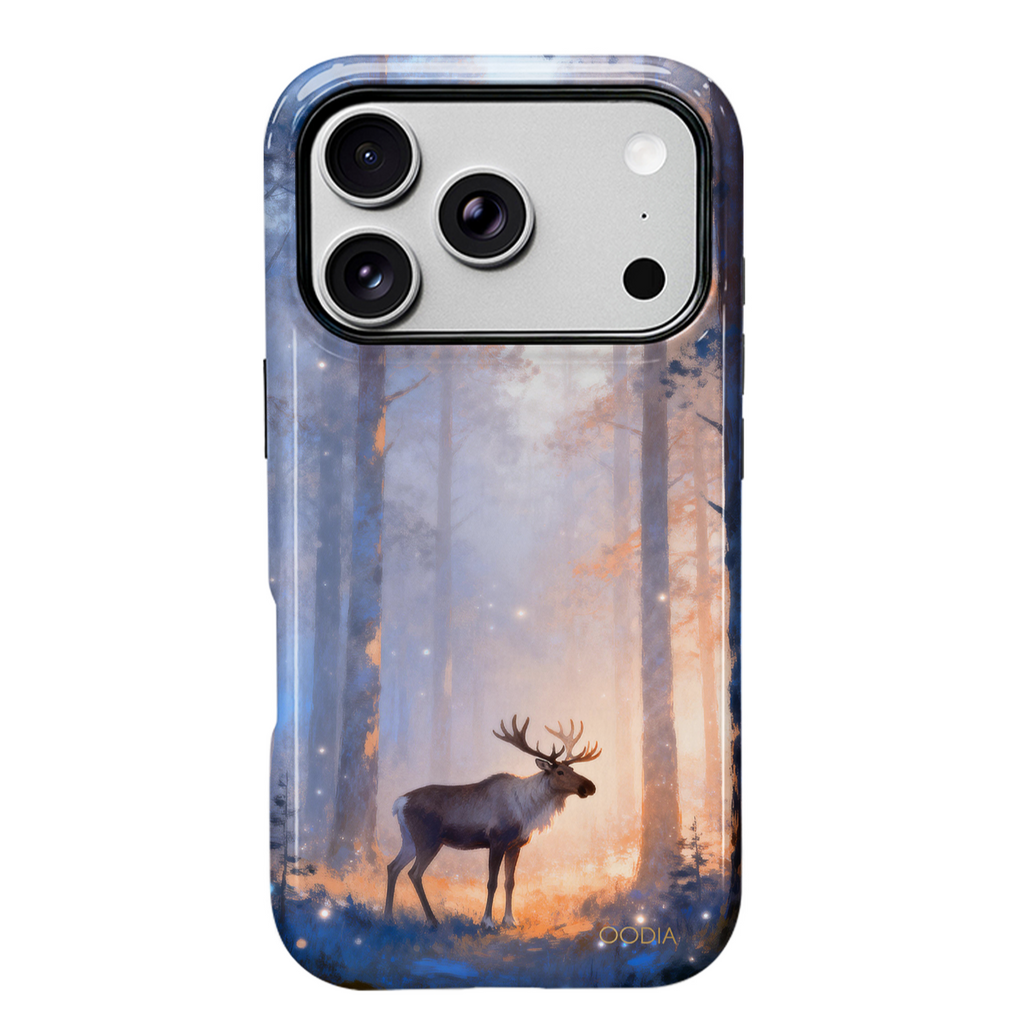 “Finnish Nature Tales” Arctic Reindeer Light  Phone Case for iPhone & Samsung, Full-Wrap Print