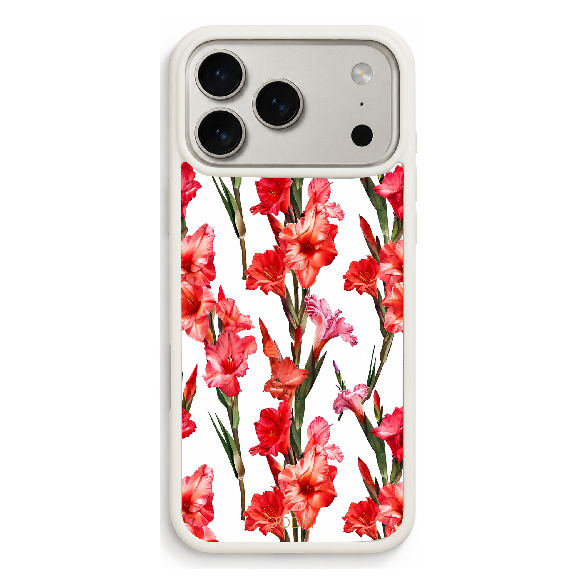 “Your Month in Bloom” August Scarlet Gladiolus Phone Case for iPhone & Samsung, MagSafe Compatible