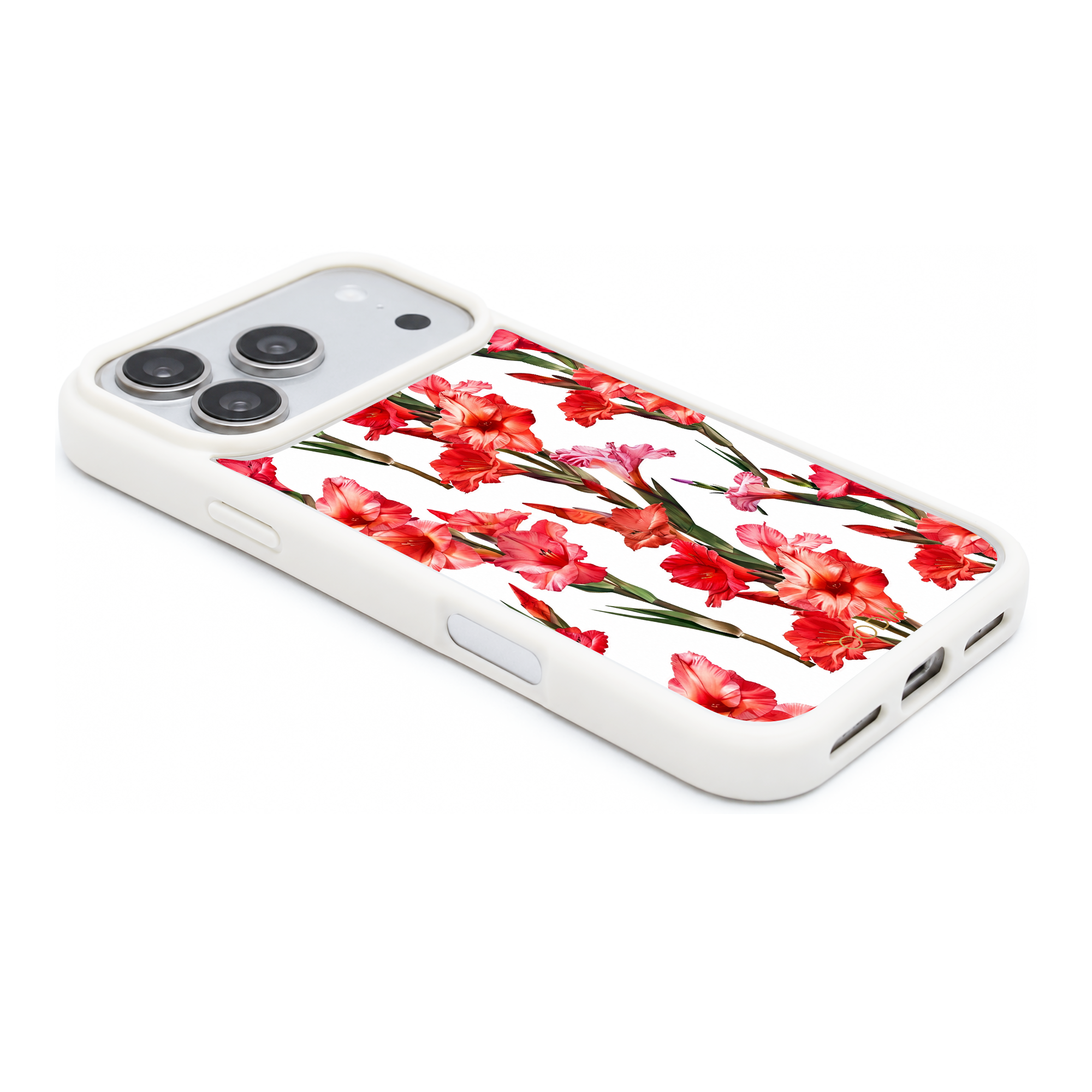 “Your Month in Bloom” August Scarlet Gladiolus Phone Case for iPhone & Samsung, MagSafe Compatible