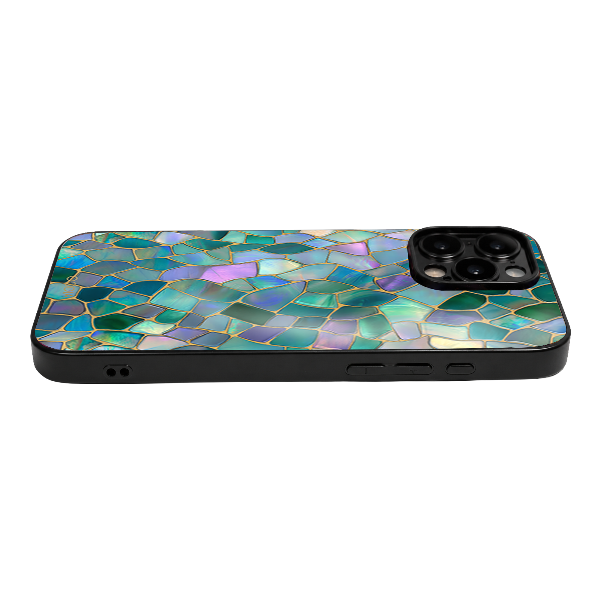 “Mosaic Reverie” Forest Gemstone iPhone Case – Glossy Finish