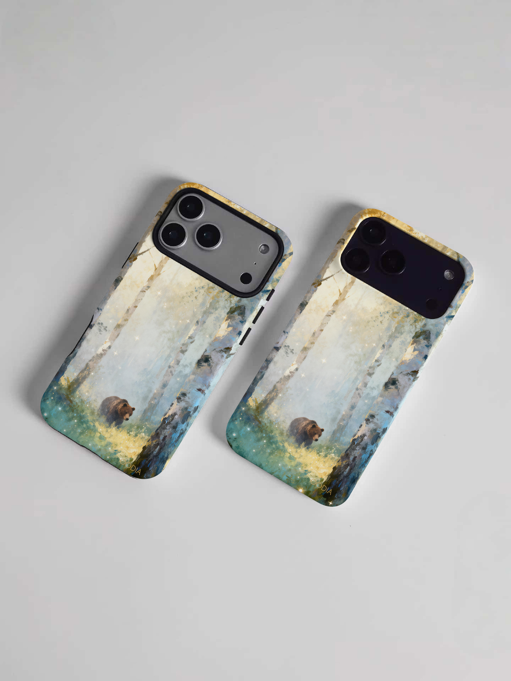 "Finnish Nature Tales" Golden Birch Bear iPhone Case