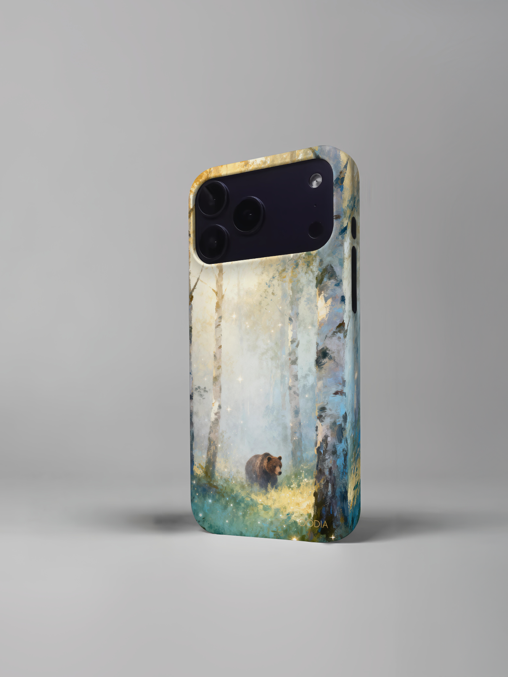 "Finnish Nature Tales" Golden Birch Bear iPhone Case