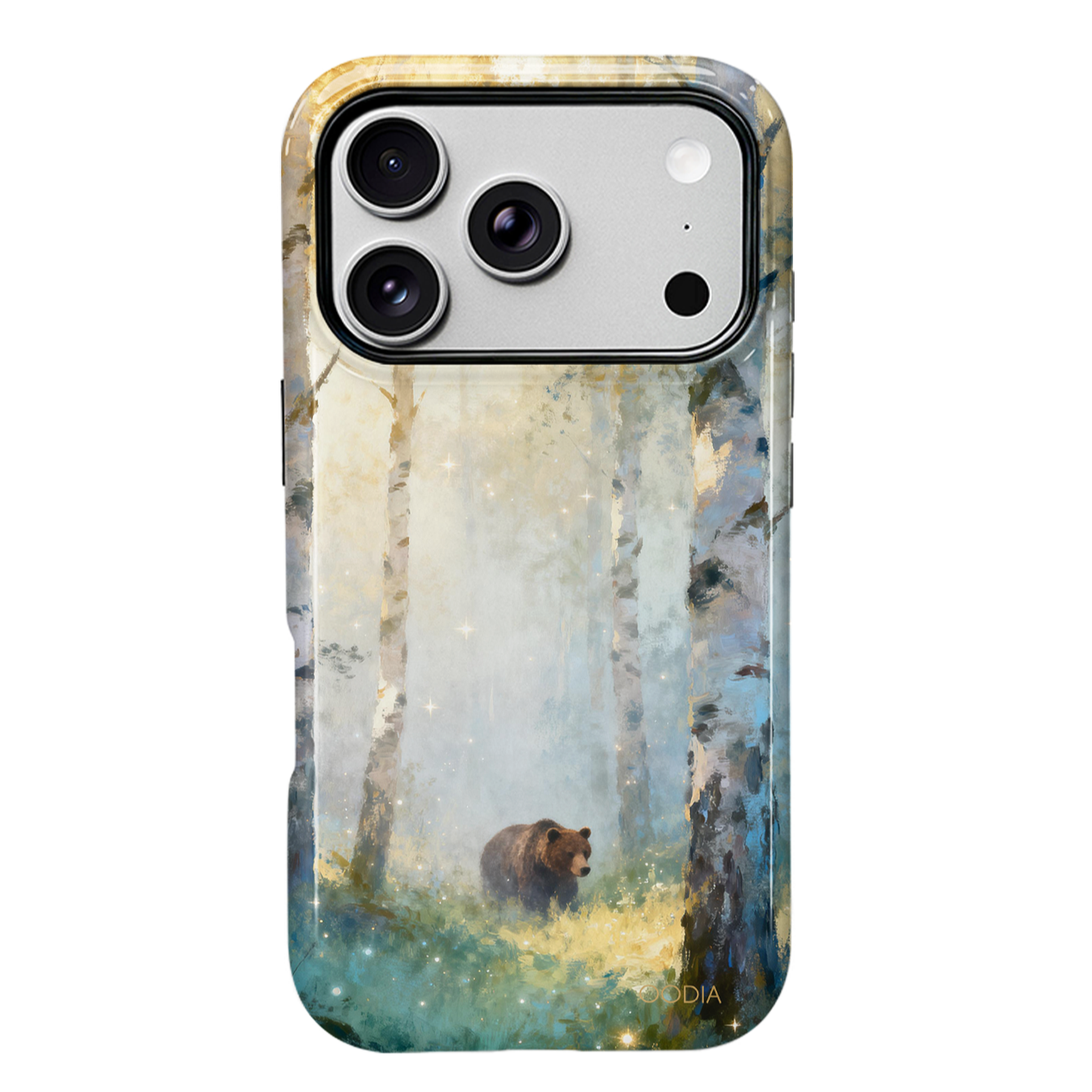 "Finnish Nature Tales" Golden Birch Bear iPhone Case