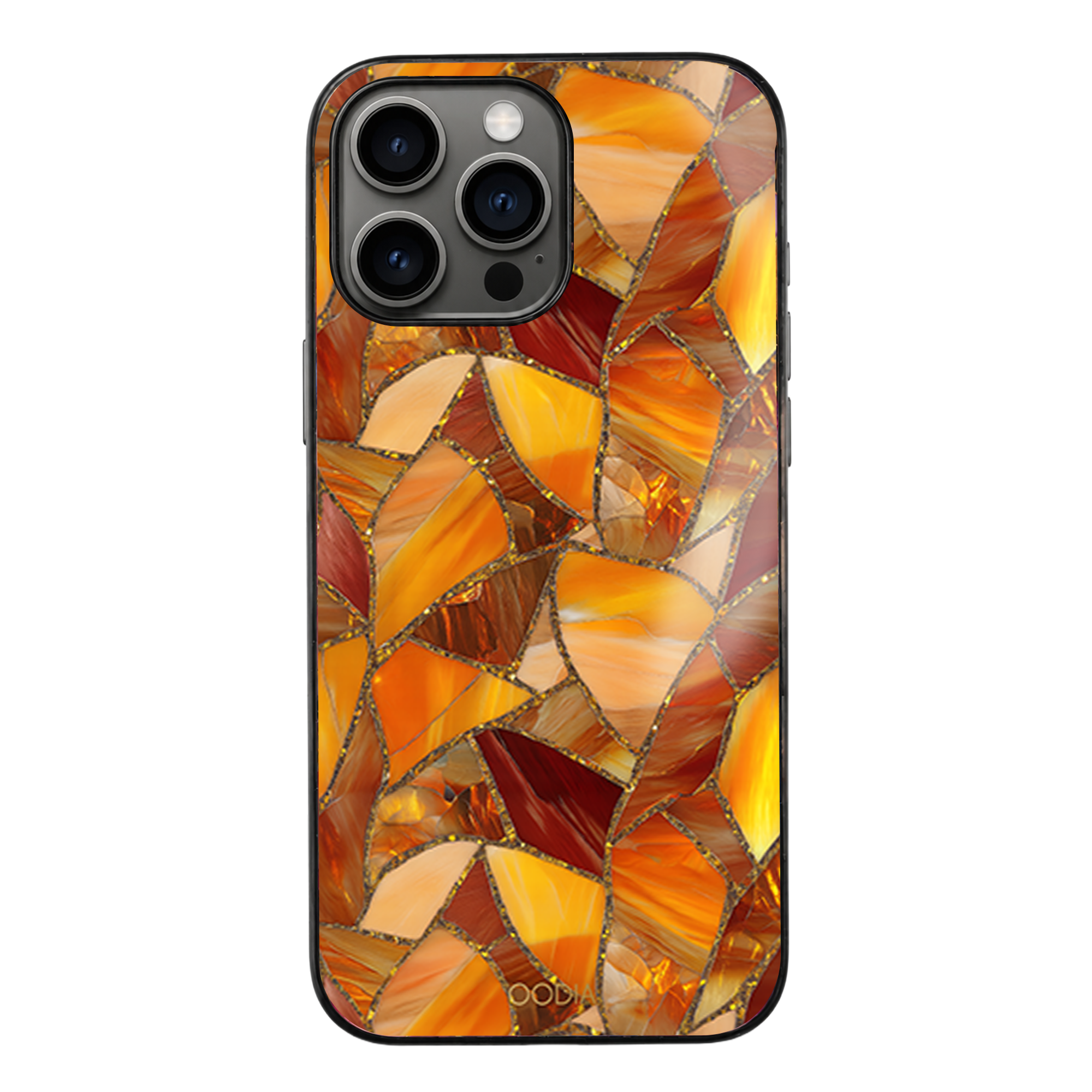 “Mosaic Reverie” Harvest Gold iPhone Case – Glossy Finish
