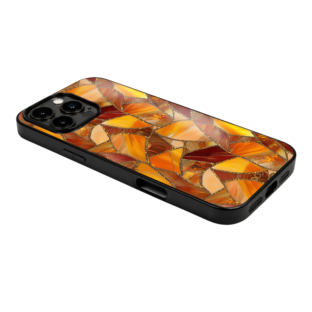 “Mosaic Reverie” Harvest Gold iPhone Case – Glossy Finish
