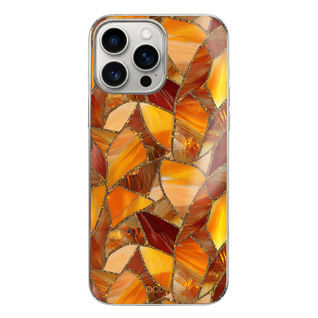 “Mosaic Reverie” Harvest Gold iPhone Case – Glossy Finish