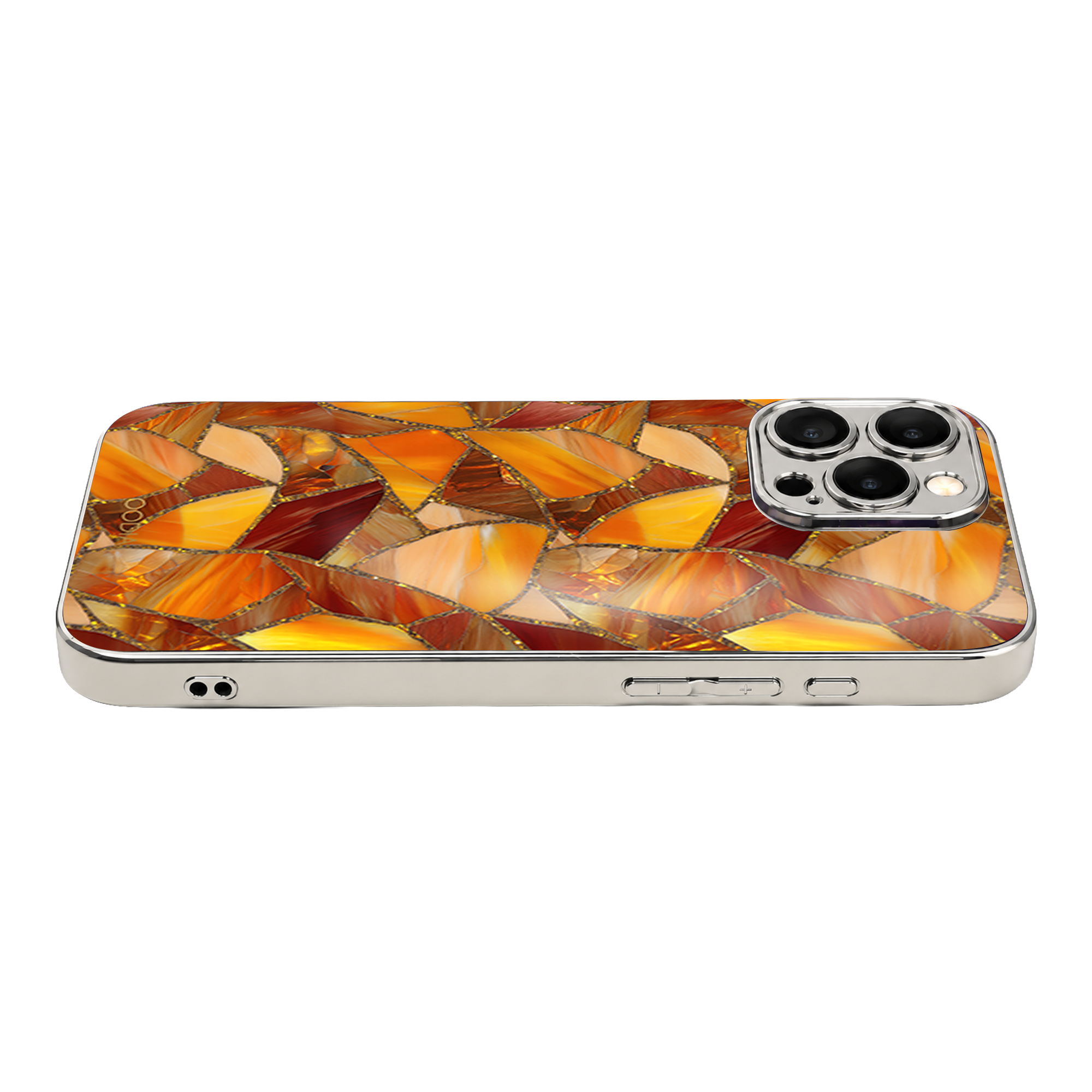 “Mosaic Reverie” Harvest Gold iPhone Case – Glossy Finish
