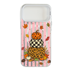“Stripe & Spell Halloween” Harvest in Pink Stripes Phone Case for iPhone & Samsung & Xiaomi, MagSafe Compatible
