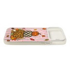 “Stripe & Spell Halloween” Harvest in Pink Stripes Phone Case for iPhone & Samsung & Xiaomi, MagSafe Compatible