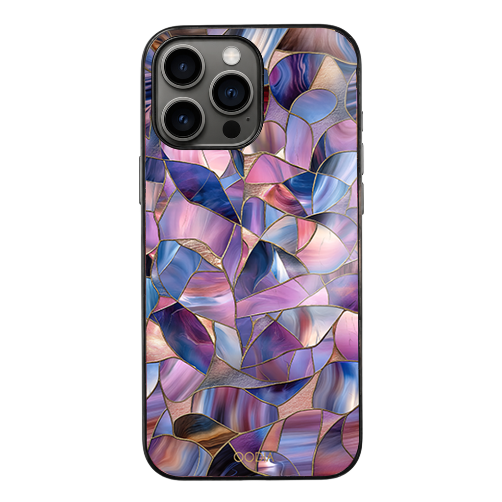 “Mosaic Reverie” Lavender Night iPhone Case – Glossy Finish