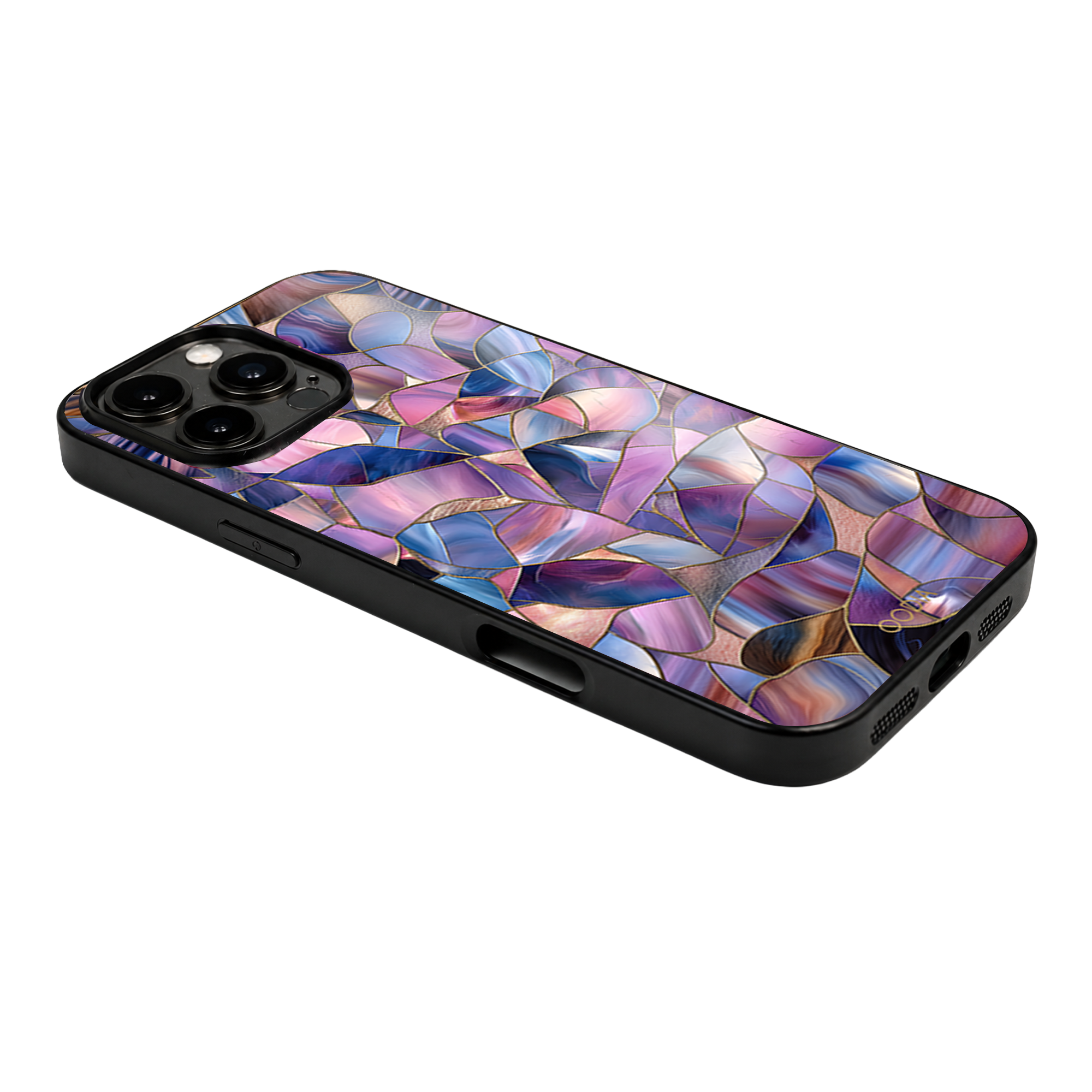 “Mosaic Reverie” Lavender Night iPhone Case – Glossy Finish