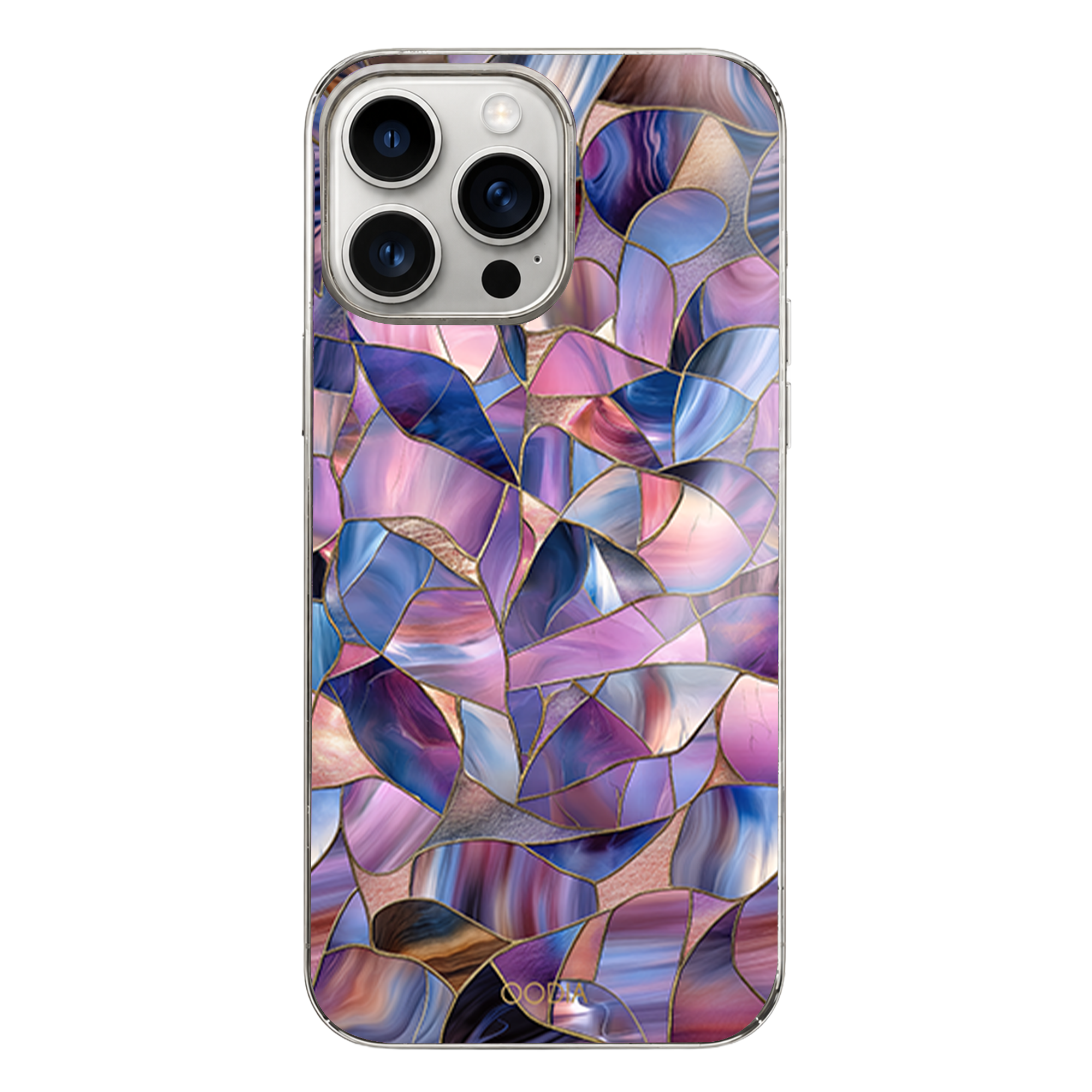 “Mosaic Reverie” Lavender Night iPhone Case – Glossy Finish