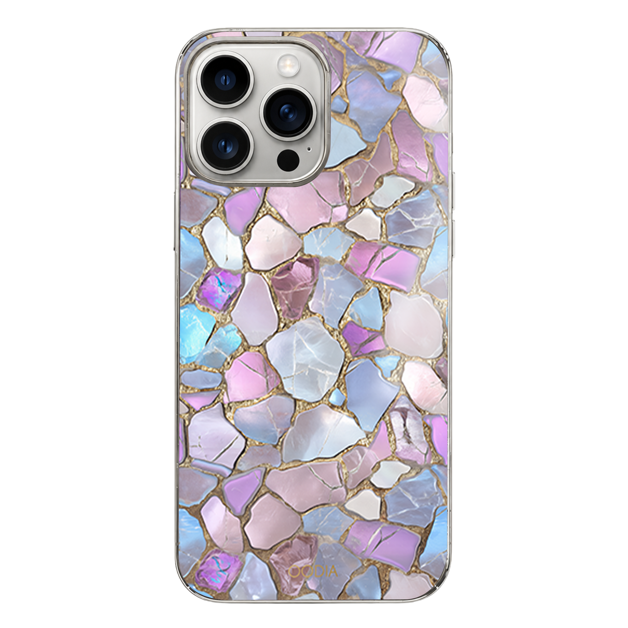 “Mosaic Reverie” Moonstone Shards iPhone Case– Glossy Finish