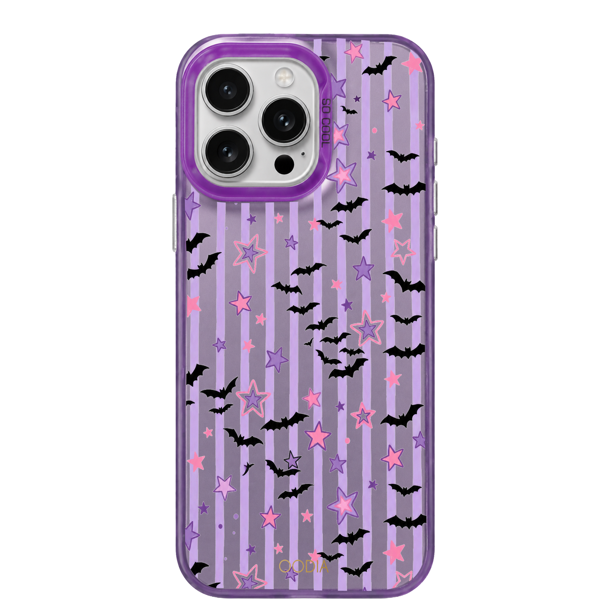 “Stripe & Spell Halloween” Purple Edition Phone Case for iPhone & Samsung