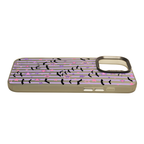 “Stripe & Spell Halloween” Pastel Bats & Starlight Phone Case for iPhone & Samsung & Xiaomi, MagSafe Compatible