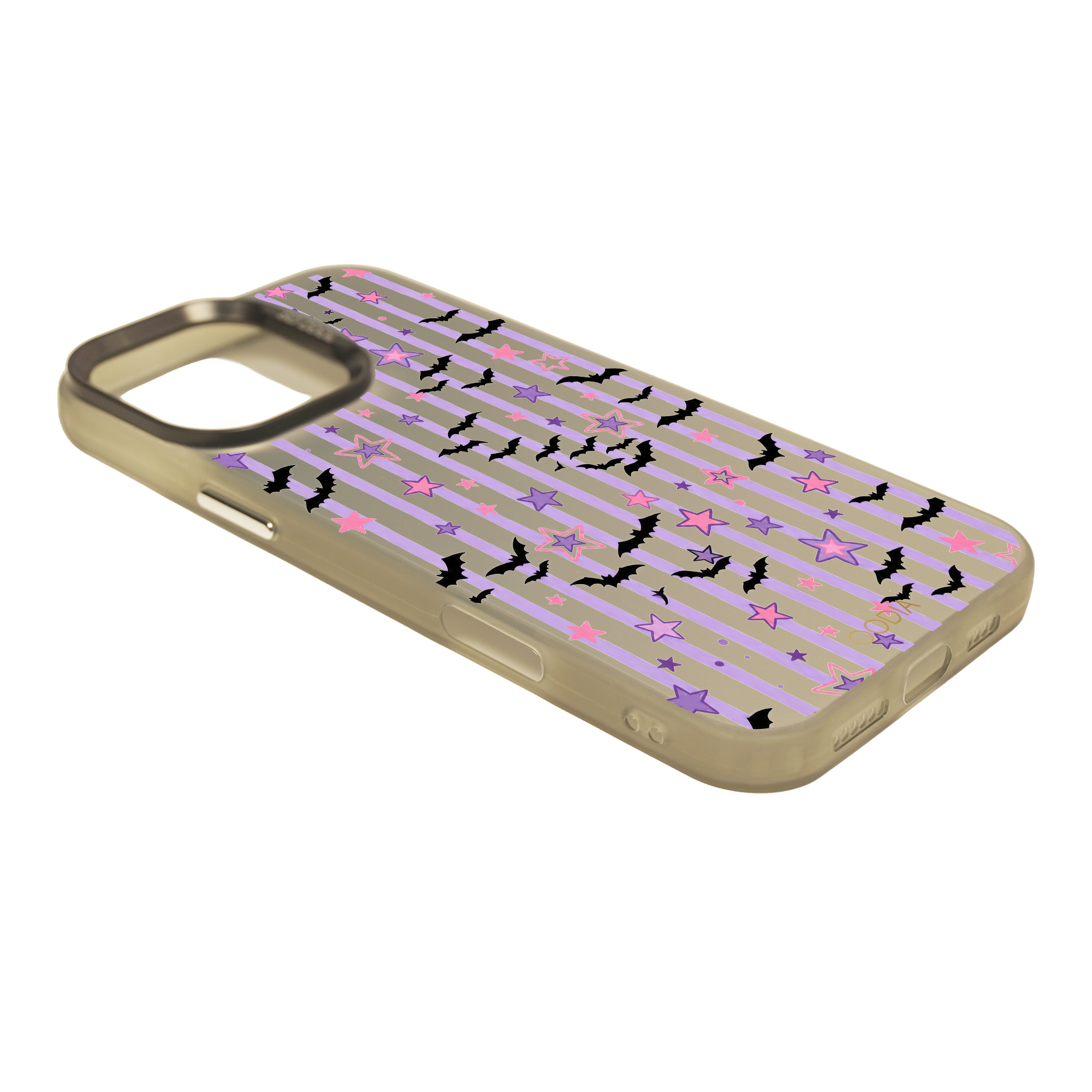 “Stripe & Spell Halloween” Pastel Bats & Starlight Phone Case for iPhone & Samsung & Xiaomi, MagSafe Compatible