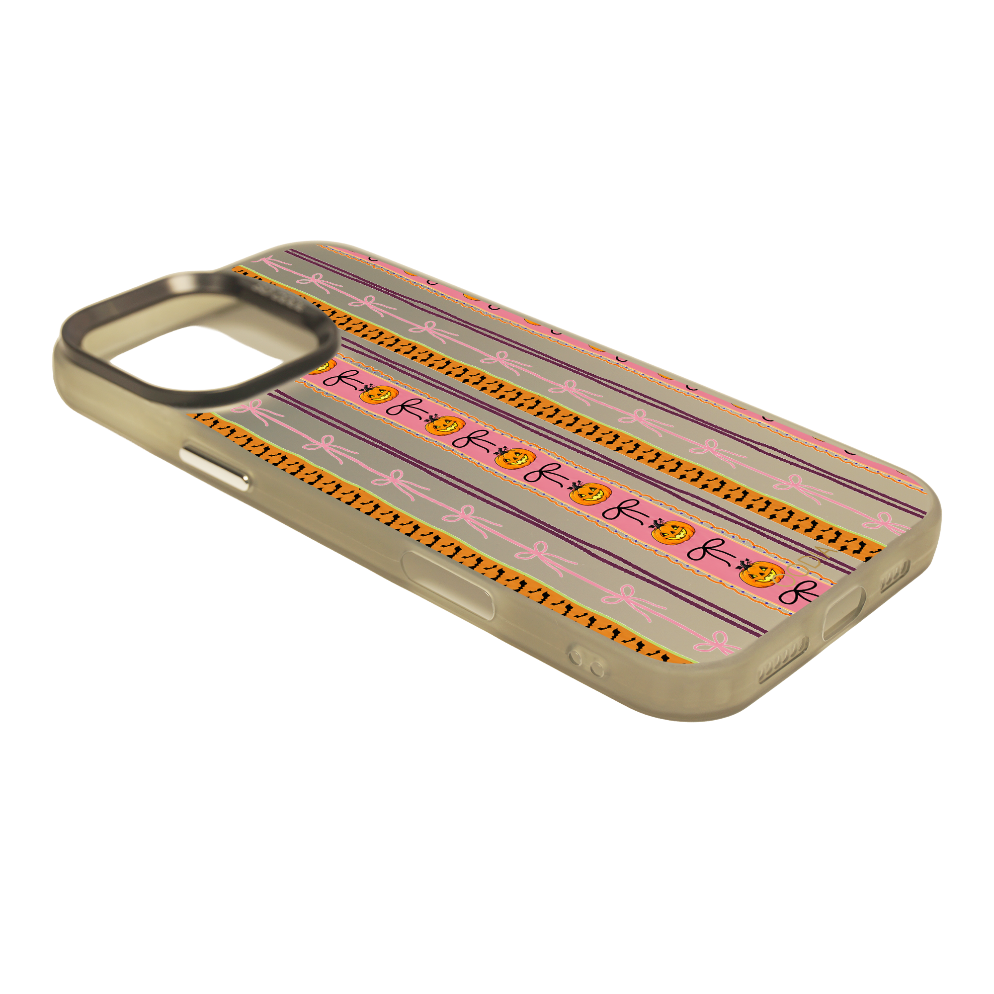 “Stripe & Spell Halloween” Pumpkin Ribbon Parade Phone Case for iPhone & Samsung & Xiaomi, MagSafe Compatible