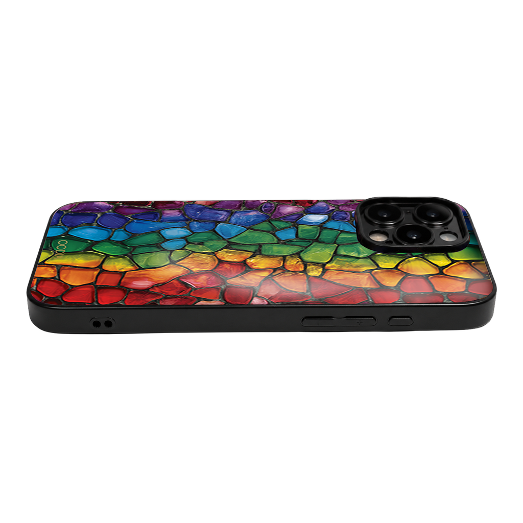 “Mosaic Reverie” Rainbow Pebbles Phone Case for iPhone & Samsung
