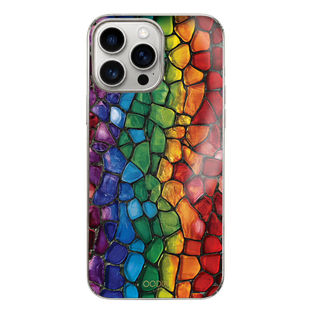 “Mosaic Reverie” Rainbow Pebbles Phone Case for iPhone & Samsung