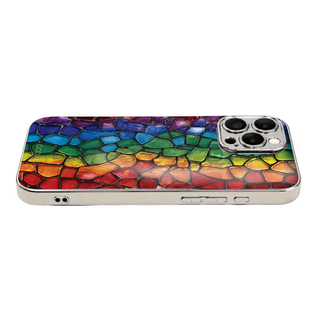 “Mosaic Reverie” Rainbow Pebbles Phone Case for iPhone & Samsung