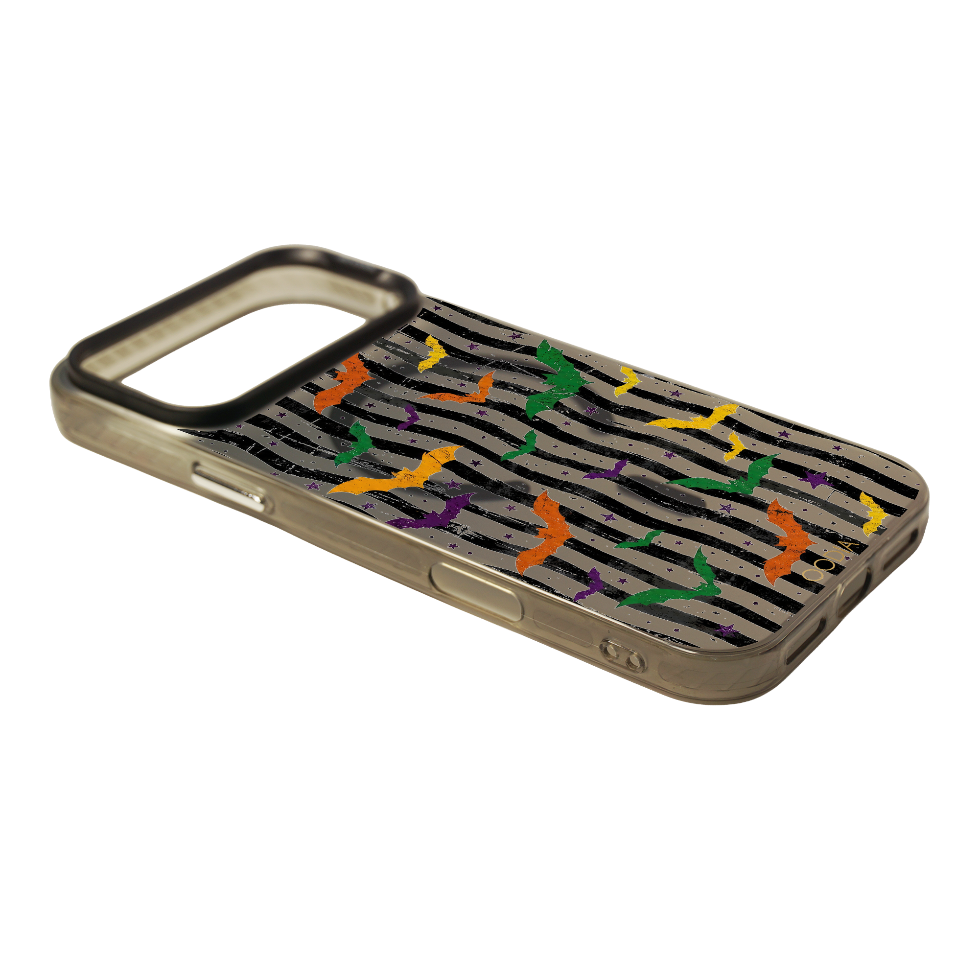 “Stripe & Spell Halloween” Wicked Wings in Stripes Phone Case for iPhone & Samsung & Xiaomi, MagSafe Compatible