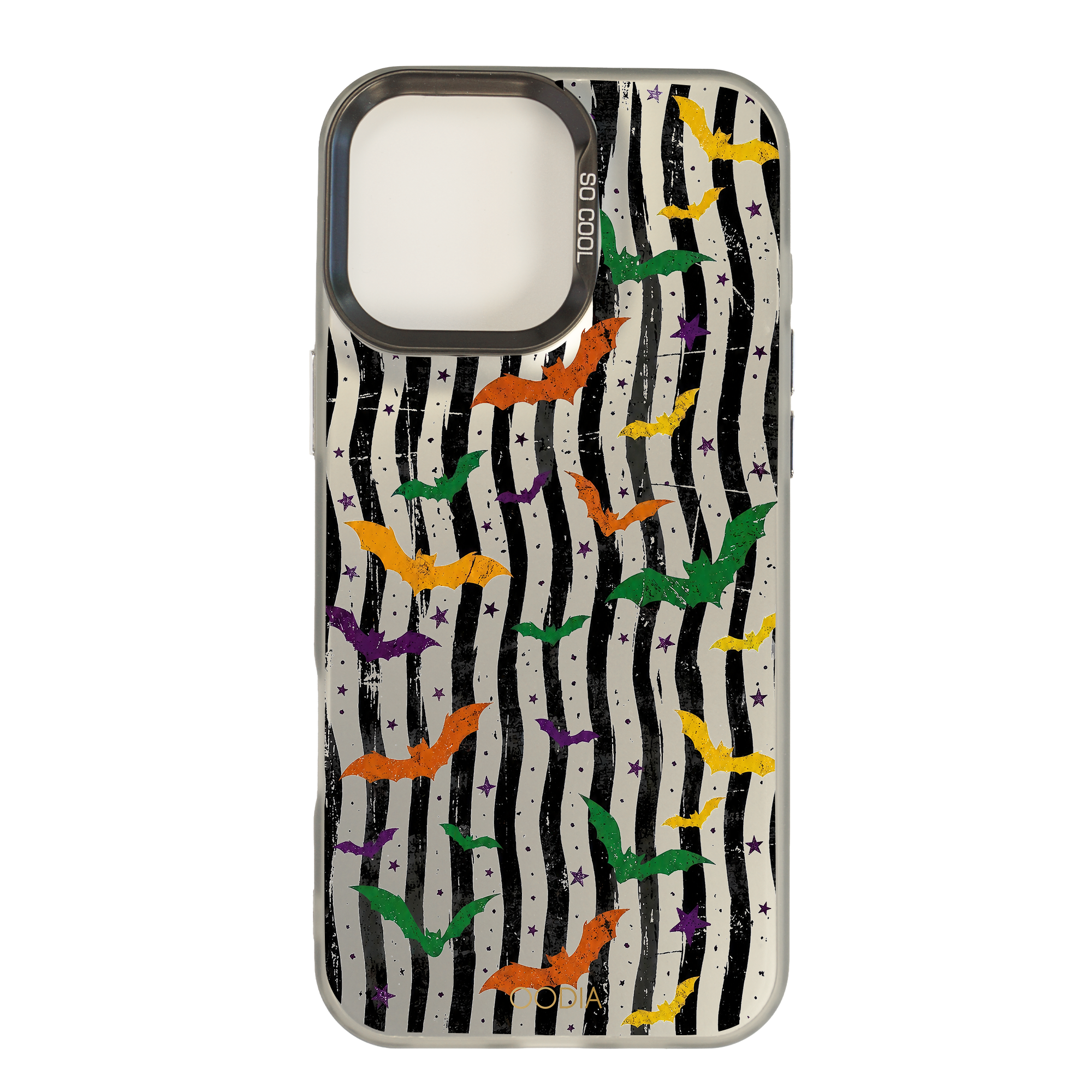 “Stripe & Spell Halloween” Wicked Wings in Stripes Phone Case for iPhone & Samsung & Xiaomi, MagSafe Compatible