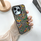 “Stripe & Spell Halloween” Wicked Wings in Stripes Phone Case for iPhone & Samsung & Xiaomi, MagSafe Compatible