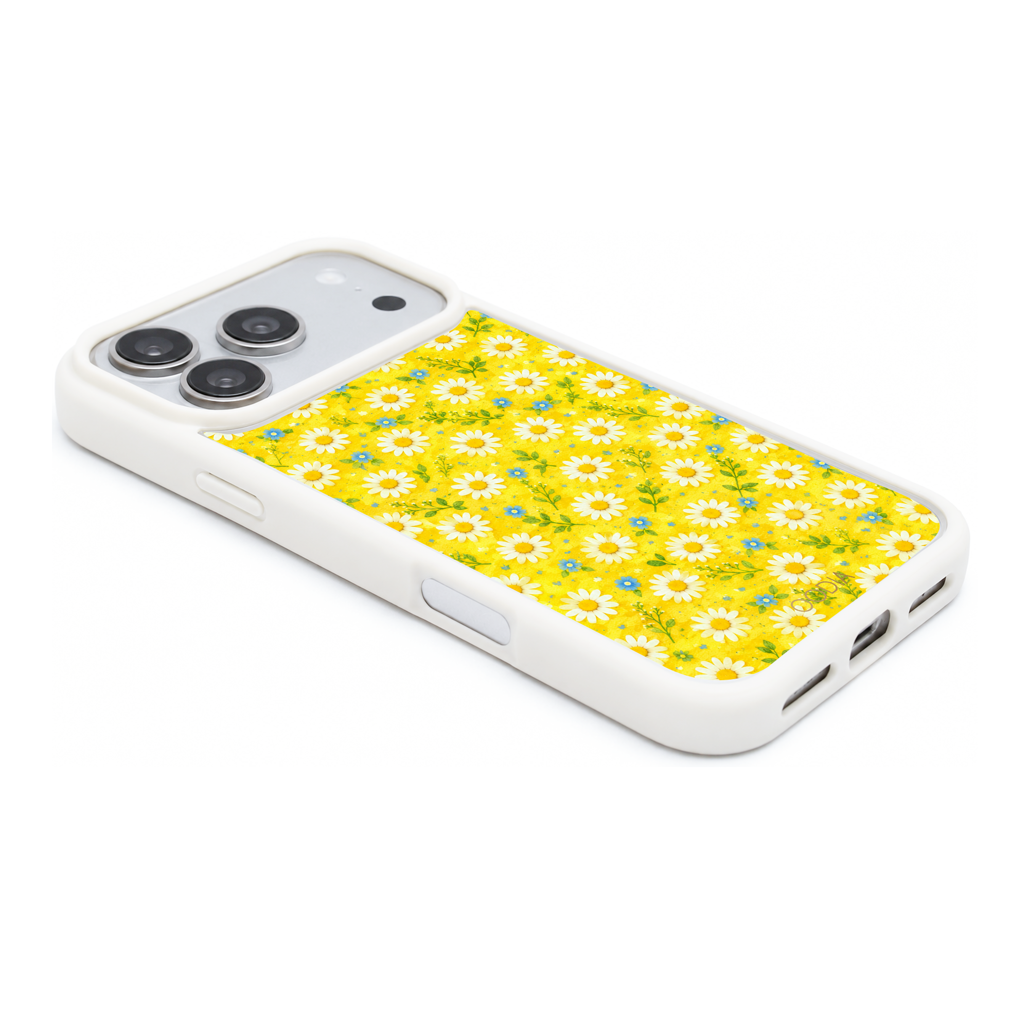 “Your Month in Bloom” April Daisy Glow Phone Case for iPhone & Samsung, MagSafe Compatible