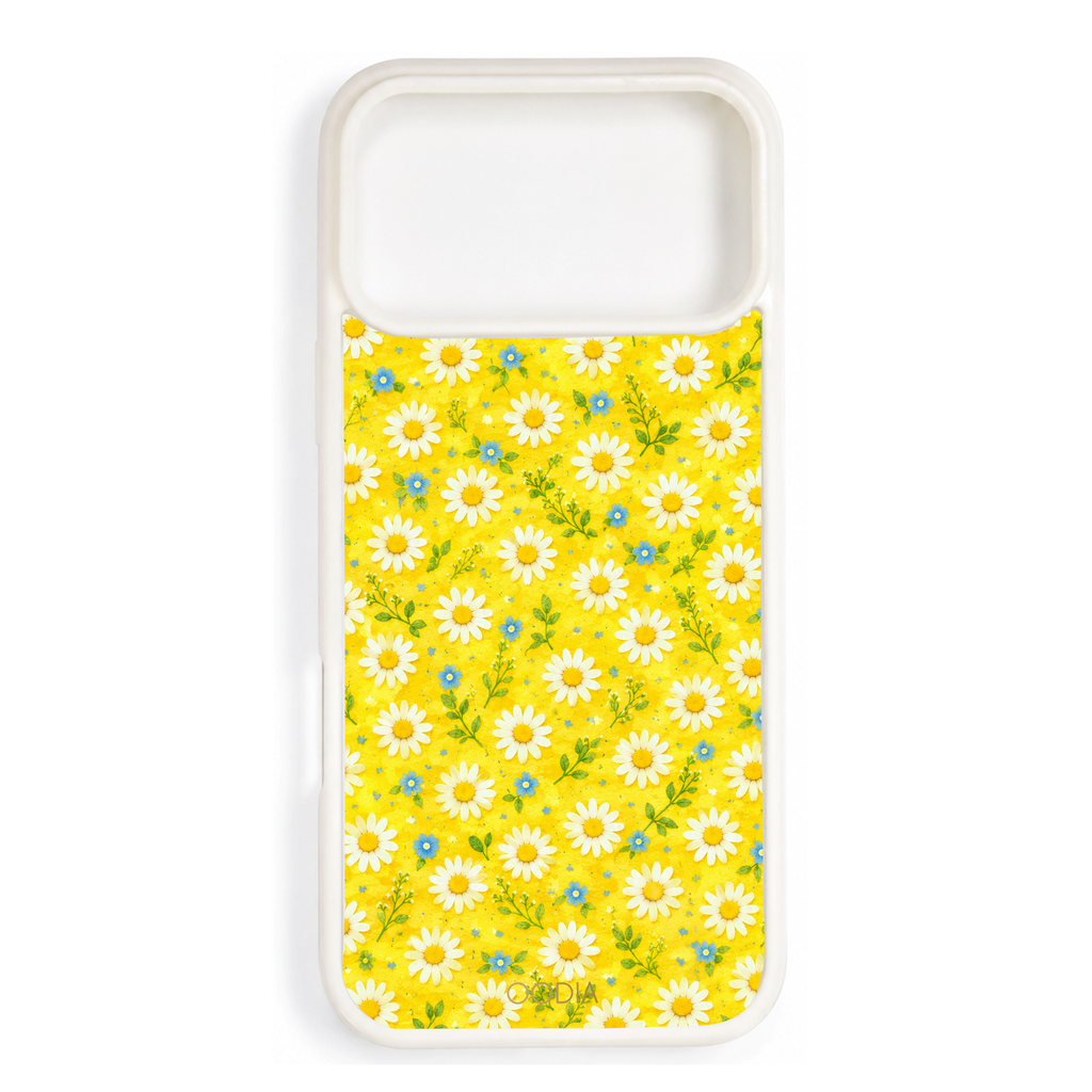 “Your Month in Bloom” April Daisy Glow Phone Case for iPhone & Samsung, MagSafe Compatible
