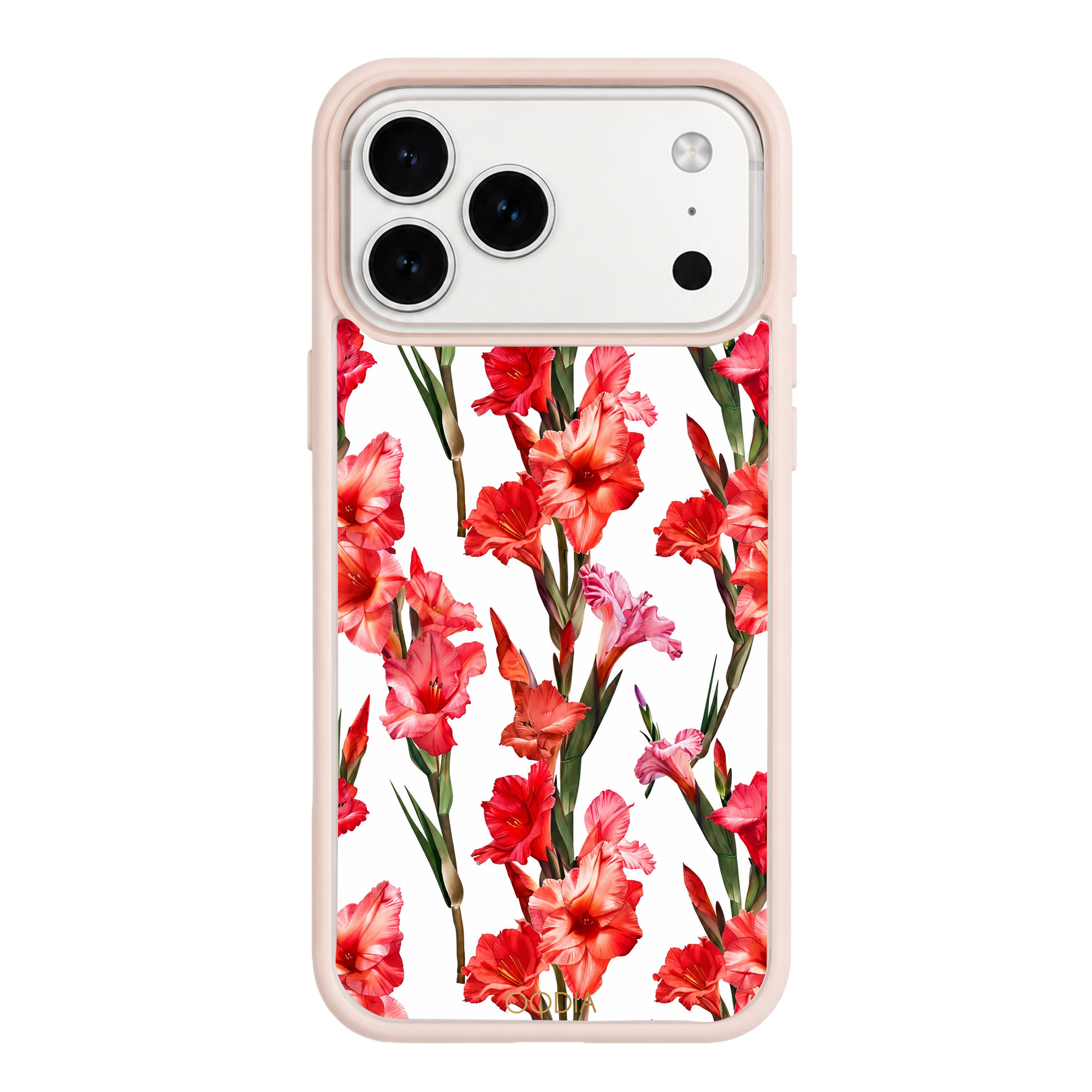 “Your Month in Bloom” August Scarlet Gladiolus Phone Case for iPhone & Samsung, MagSafe Compatible