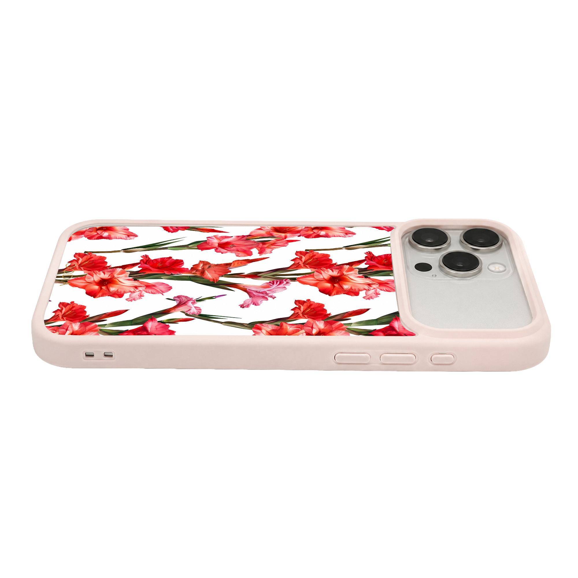 “Your Month in Bloom” August Scarlet Gladiolus Phone Case for iPhone & Samsung, MagSafe Compatible