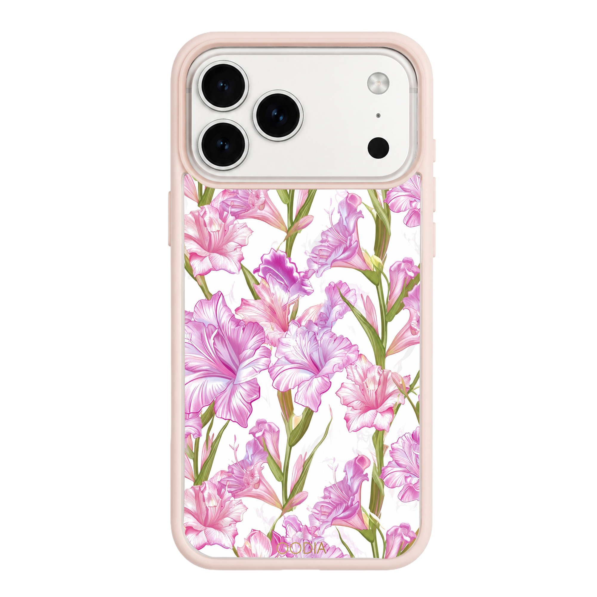 “Your Month in Bloom” August Pink Gladiolus Phone Case for iPhone & Samsung, MagSafe Compatible