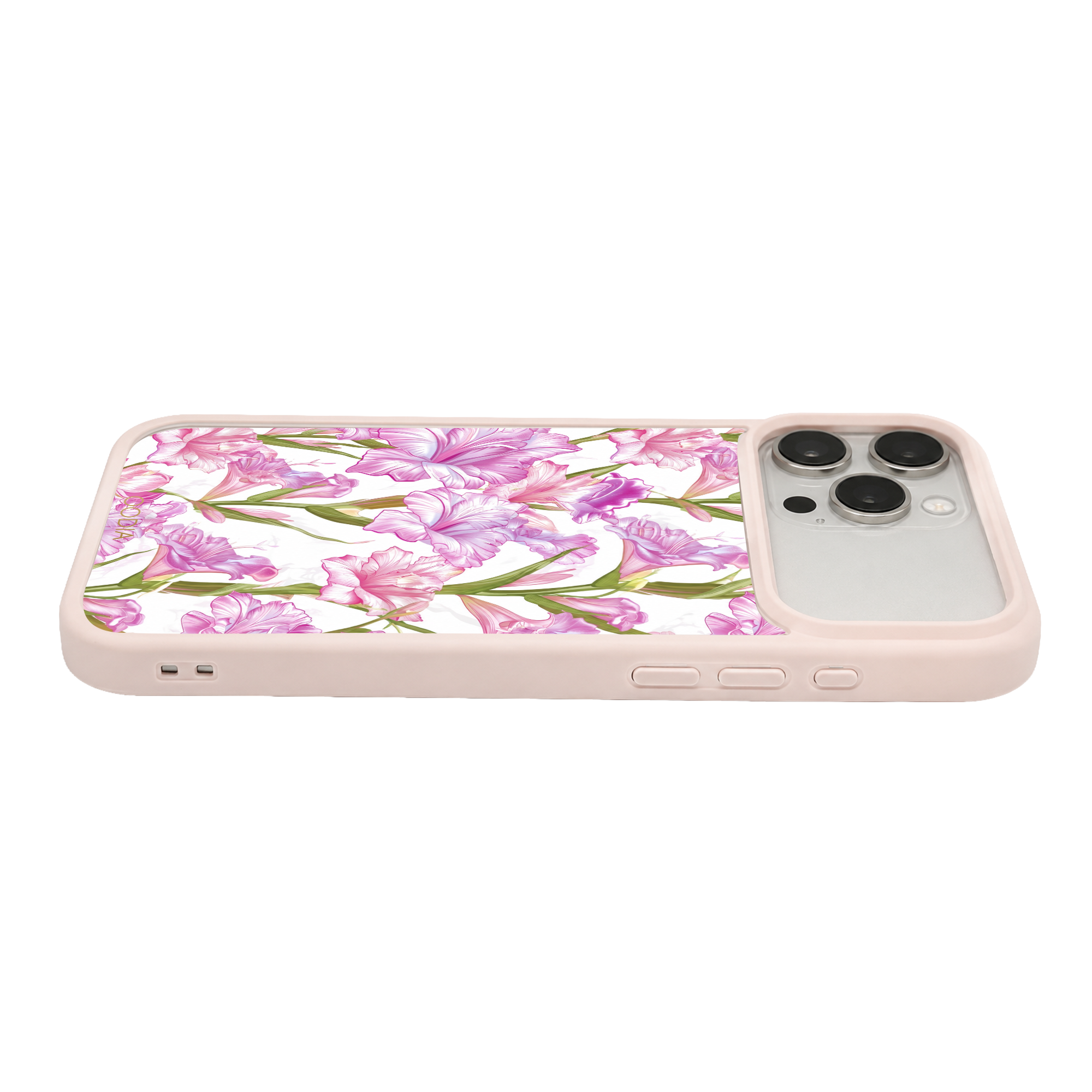 “Your Month in Bloom” August Pink Gladiolus Phone Case for iPhone & Samsung, MagSafe Compatible
