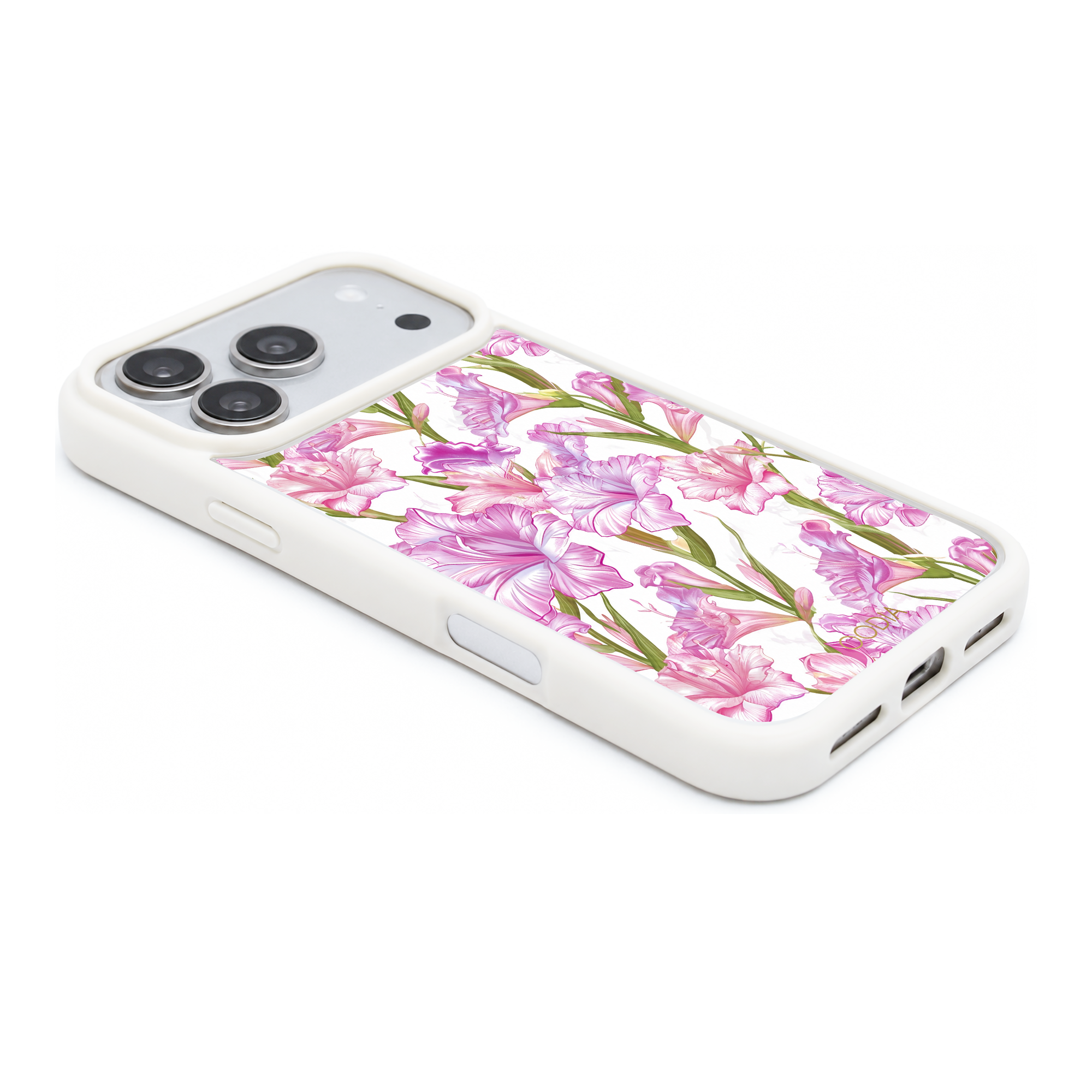 “Your Month in Bloom” August Pink Gladiolus Phone Case for iPhone & Samsung, MagSafe Compatible