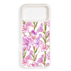 “Your Month in Bloom” August Pink Gladiolus Phone Case for iPhone & Samsung, MagSafe Compatible