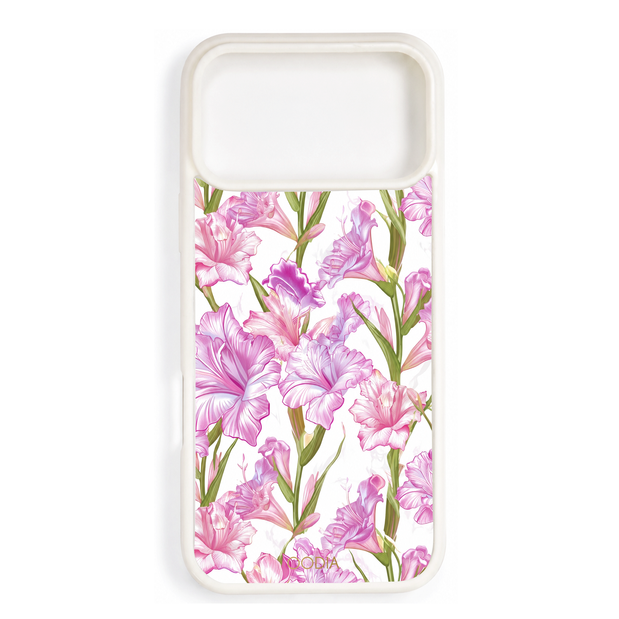 “Your Month in Bloom” August Pink Gladiolus Phone Case for iPhone & Samsung, MagSafe Compatible