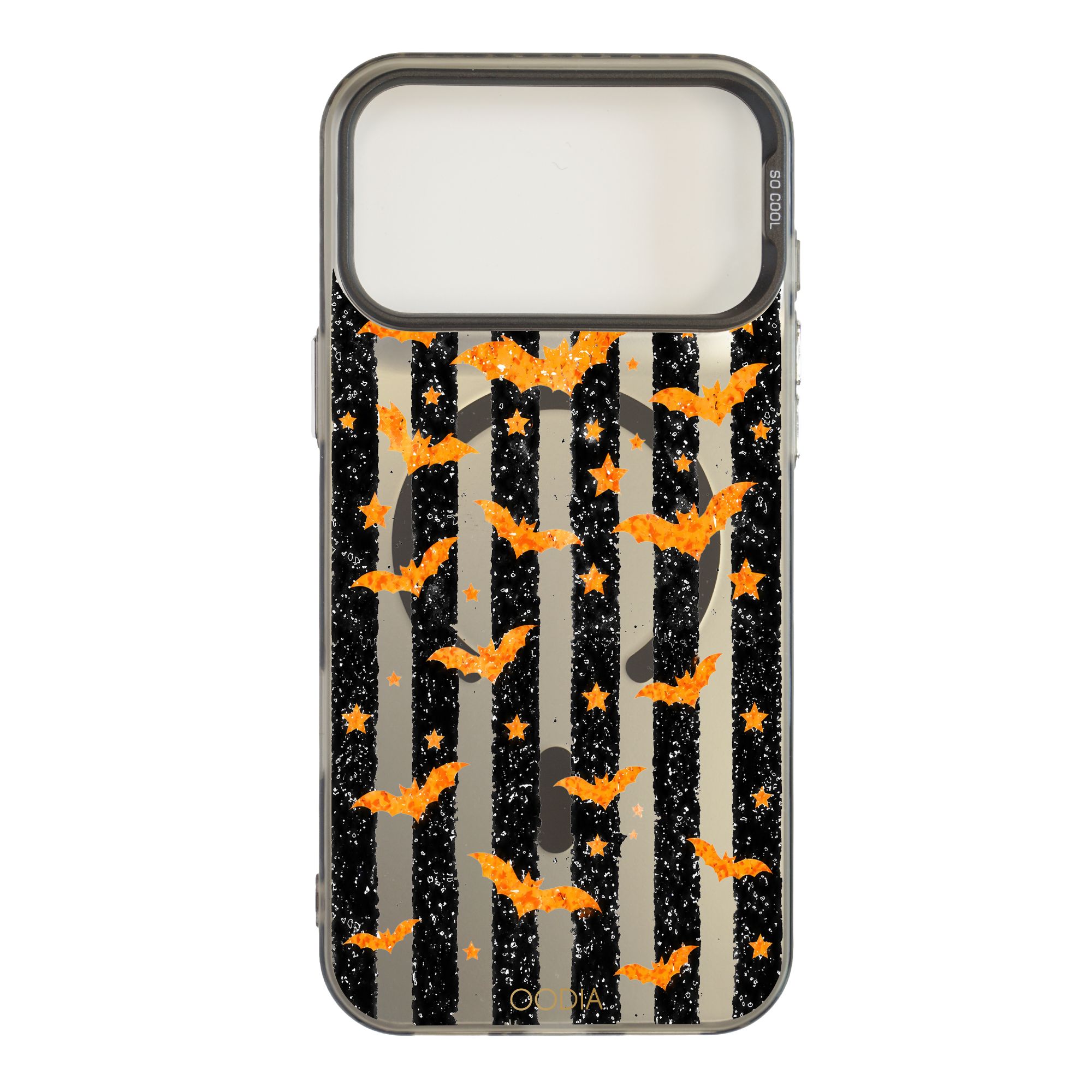 “Stripe & Spell Halloween” Batty After Dark Phone Case for iPhone & Samsung & Xiaomi, MagSafe Compatible