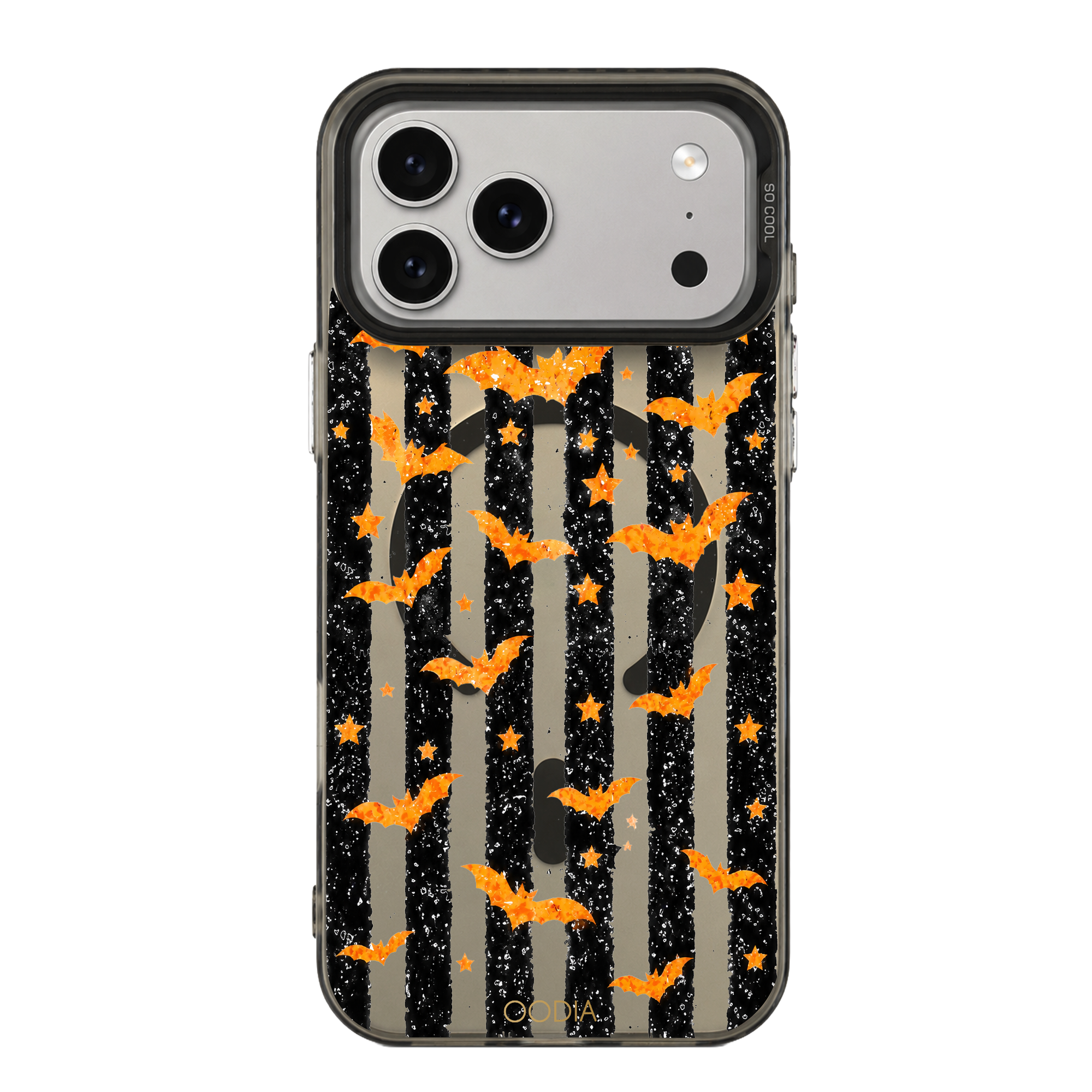 “Stripe & Spell Halloween” Batty After Dark Phone Case for iPhone & Samsung & Xiaomi, MagSafe Compatible